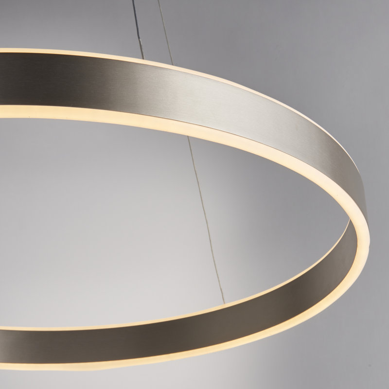 Delia 1 - Light LED Unique/Statement Pendant, Matt Nickel
