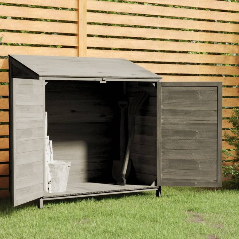 Natur Pur Garden Shed Brown 102X52x112 Cm Solid Wood Fir, Anthracite 