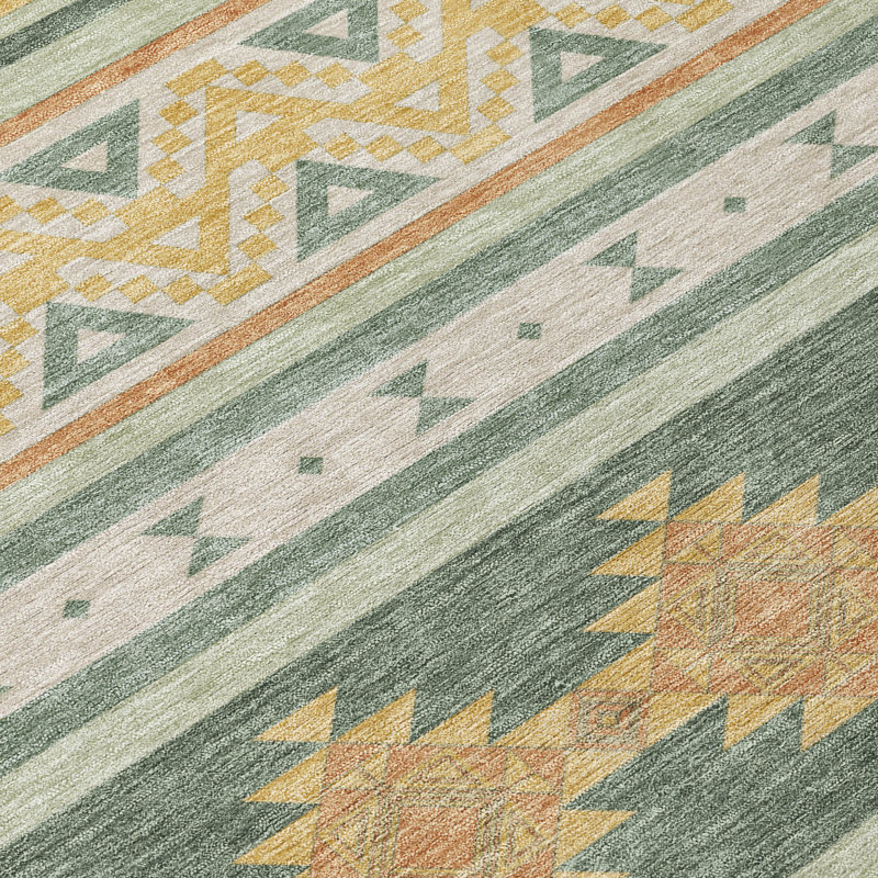 Machine Washable Indoor/Outdoor Chantille ACN2561 Global Rug, Basil, 2'6" x 3'10"