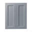 Porte d'armoire murale en bois massif gris foncé et étagère pour le rangement dans la cuisine, le rangement dans la salle de bain, la buanderie et les tablettes réglables prêtes à assembler