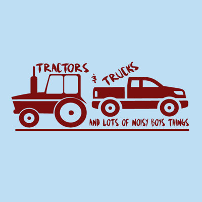 Décalcomanie murale tracteurs et camions
