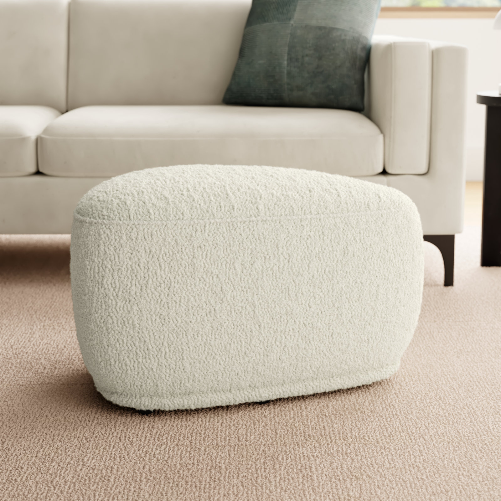 Adna 26" Ottoman, White