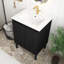 Meuble-lavabo moderne noir de 24 po avec lavabo en céramique blanche, portes à fermeture douce et structure autoportante pour plus de stabilité-246934031-246934026
