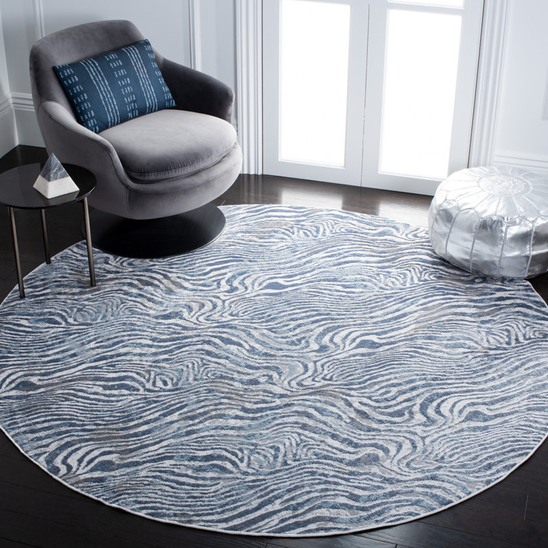 Ahnalise Performance Abstract Rug, Round 6'7"