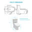 Toilette en céramique une pièce, 12 po, double chasse, 1,1 / 1,6 GPF, siège à fermeture douce