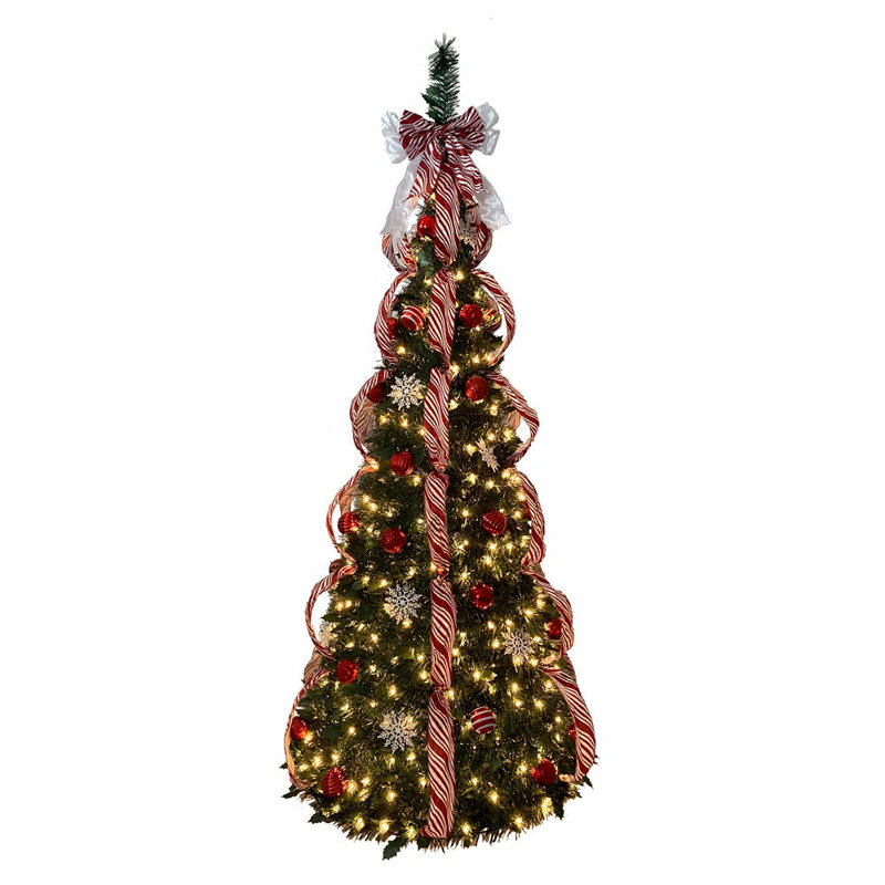 Arbre de Noël artificiel vert élancé, 6'