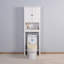 Armoire de rangement pour salle de bain en bois au-dessus de la toilette avec tablette réglable