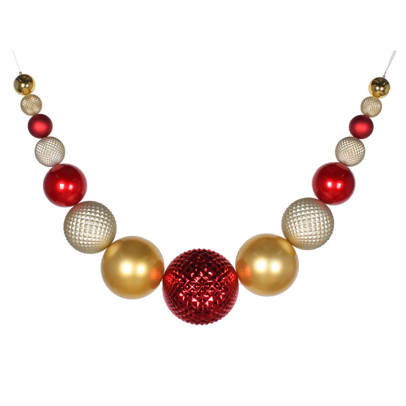Ornement feston, Rouge / or / champagne