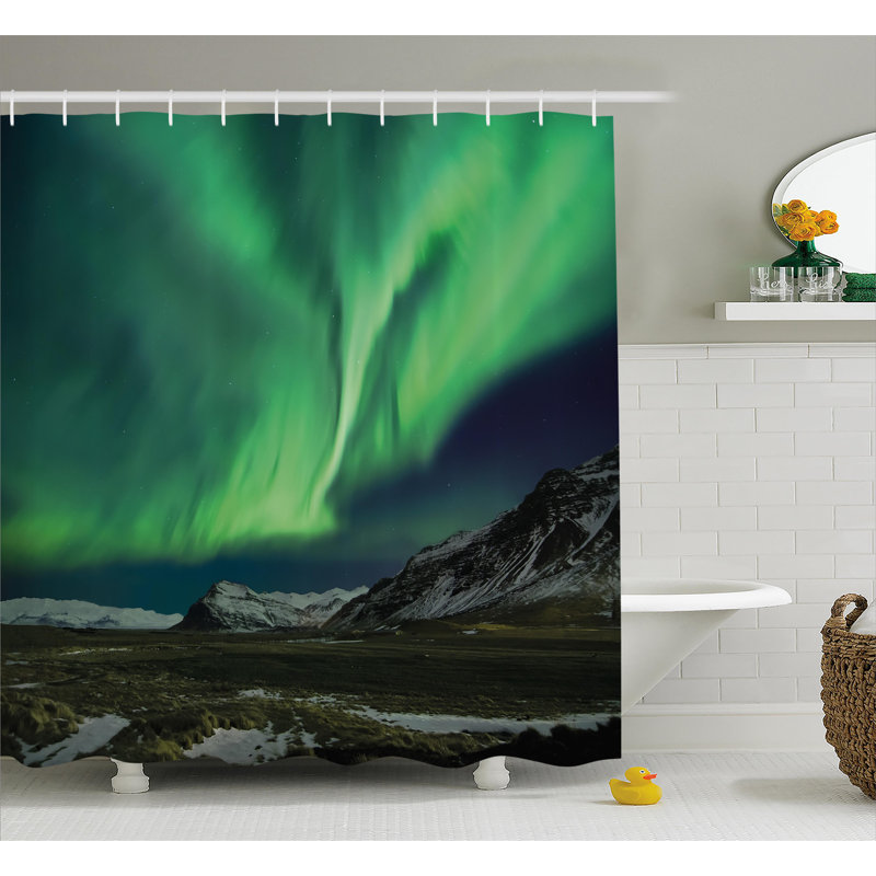 Rideau de douche simple aurora polaris, H 69 po x l 75 po