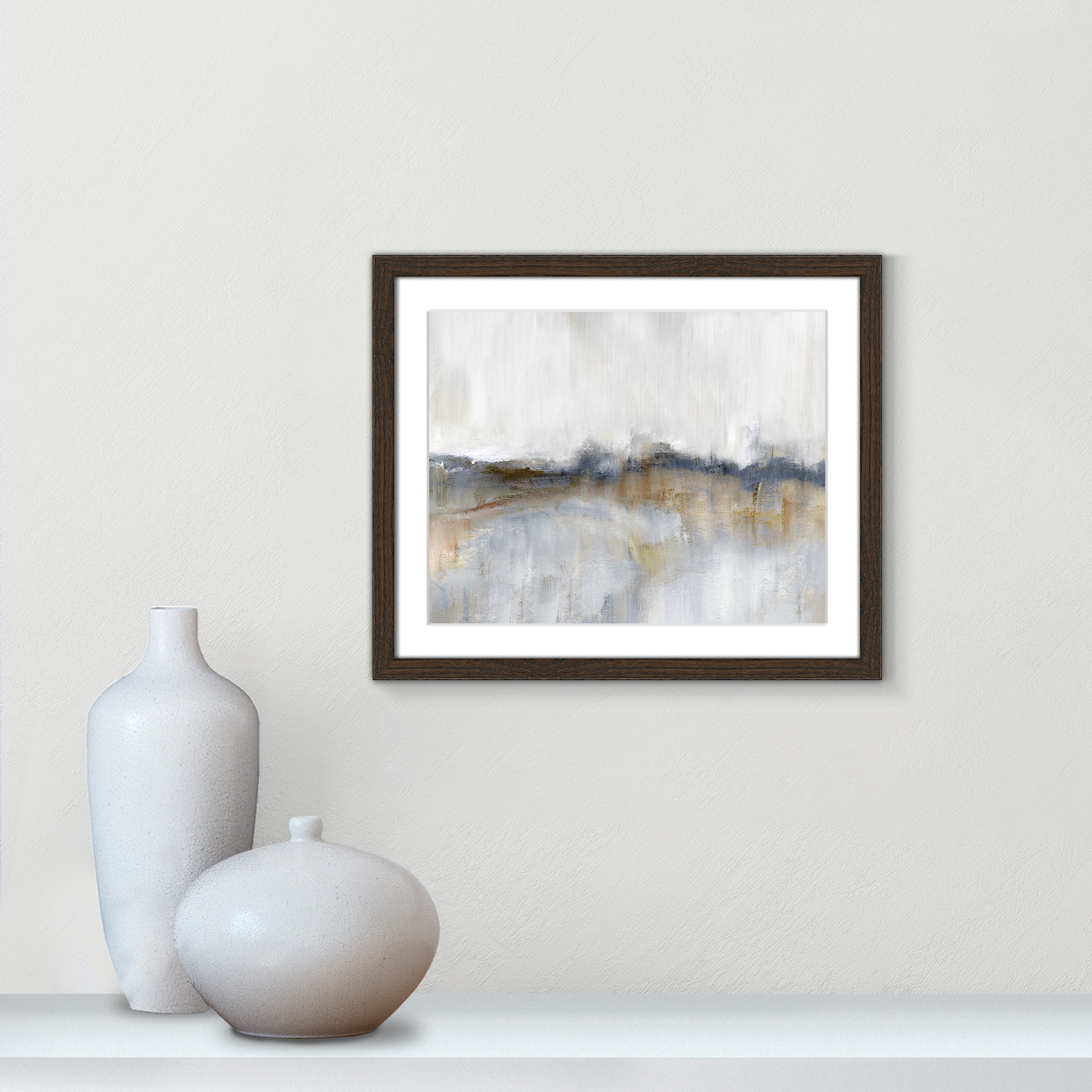 Autumnal Tide by Nan, Walnut Framed, 16" H x 19" W x 0.75" D