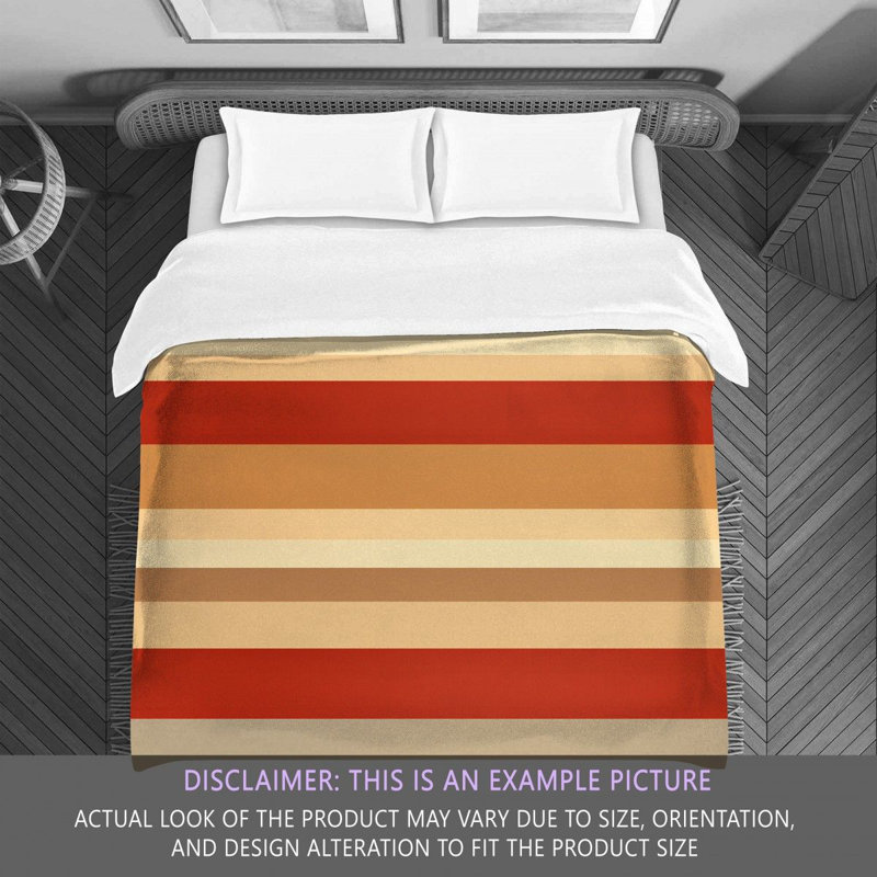 Striped Comforter, Twin Comforter, Brown/Red
