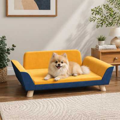 Canapé-lit pour chien avec coussin moelleux, housse lavable