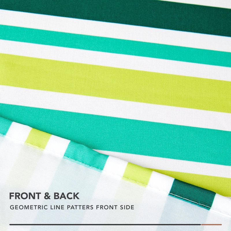 Waterproof Polyester Tablecloth with Three Striped Patterns, 84” L x 60” W