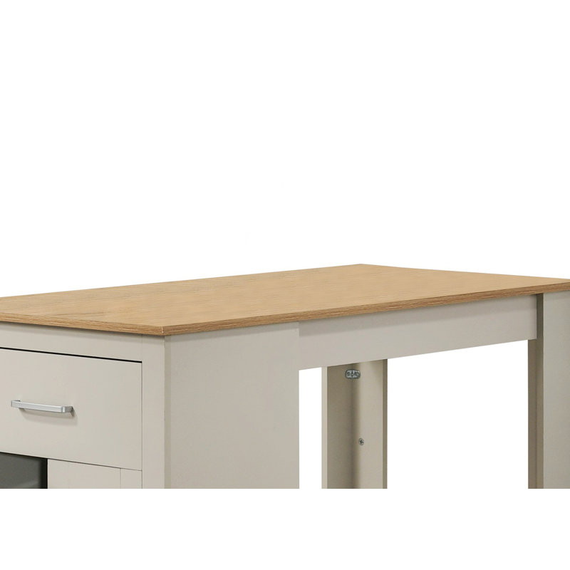 Table de salle à manger à hauteur de comptoir avec armoire et tiroir de rangement