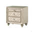 Table de chevet 2 tiroirs beige