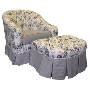 Toile Black Reclining Rocking Chair