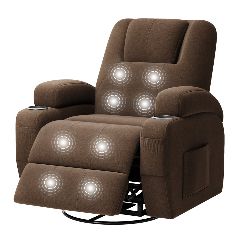 34.6" 360-Degree Rotating Massage Chair, Single Sofa With Vup Holder Side Bags, Suitable For Bedrooms, Living Rooms And Home Theaters