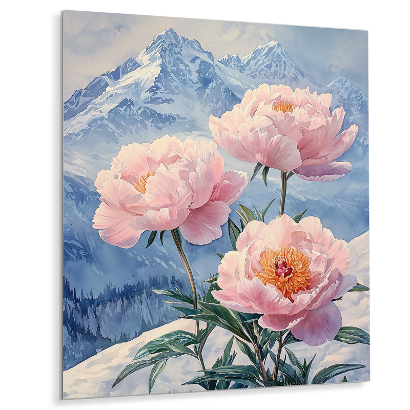 Cheaney - Peonies Metal Print, 20" H x 12" W