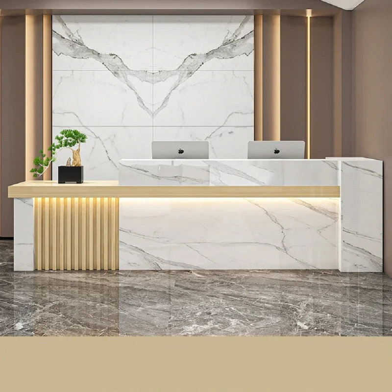 Chrislaine Executive Desk, Left, Beige
