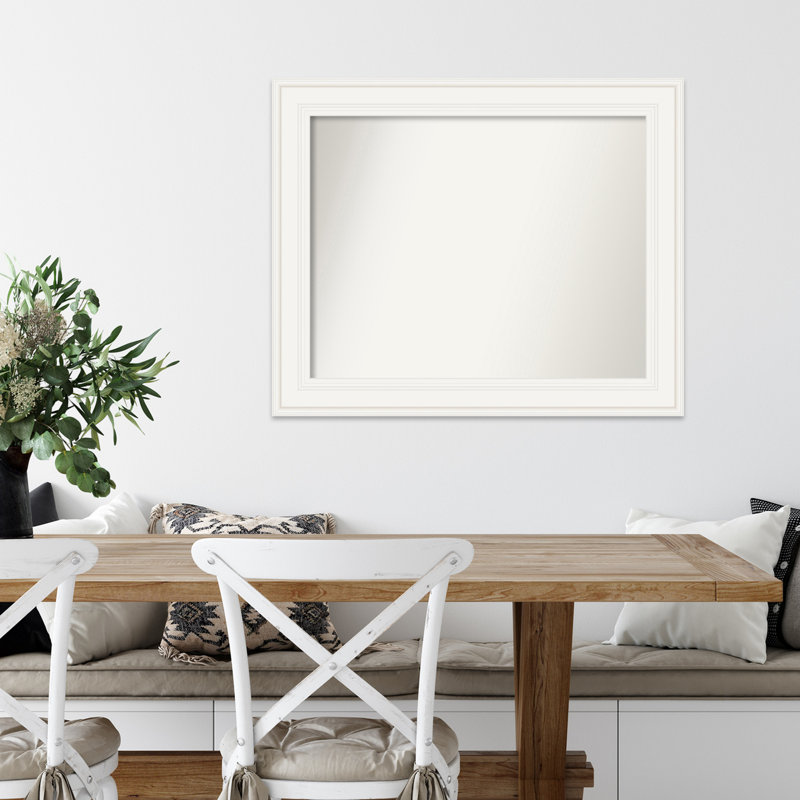 Miroir mural blanc Annelien, 27,5 po x 33,5 po