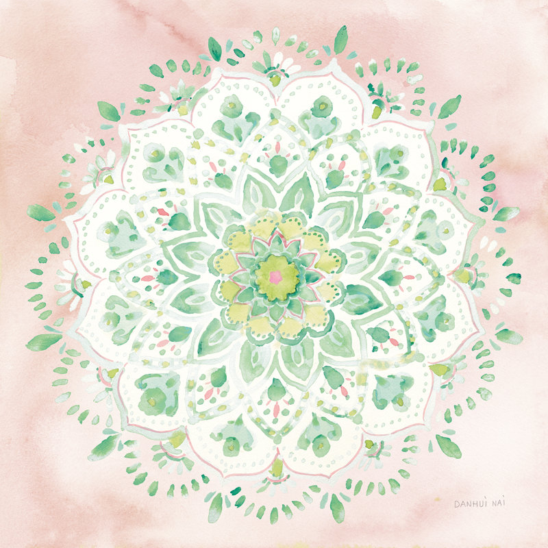 Jaipur V Blush by Danhui Nai - Wrapped Canvas Painting, 76cm H x 76cm W