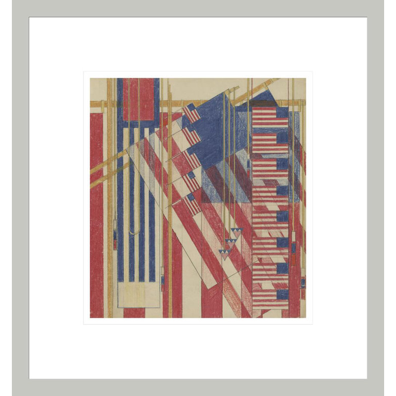 Le drapeau. Couverture du magazine Liberty par Frank Lloyd Wright - reproduction giclée encadrée, H 14,64 po x l 13,75 po