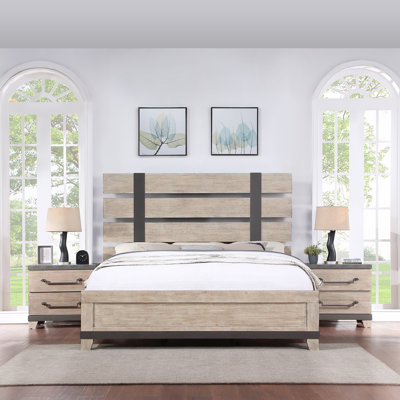 Ensemble de chambre à coucher standard 3 pièces Chadha