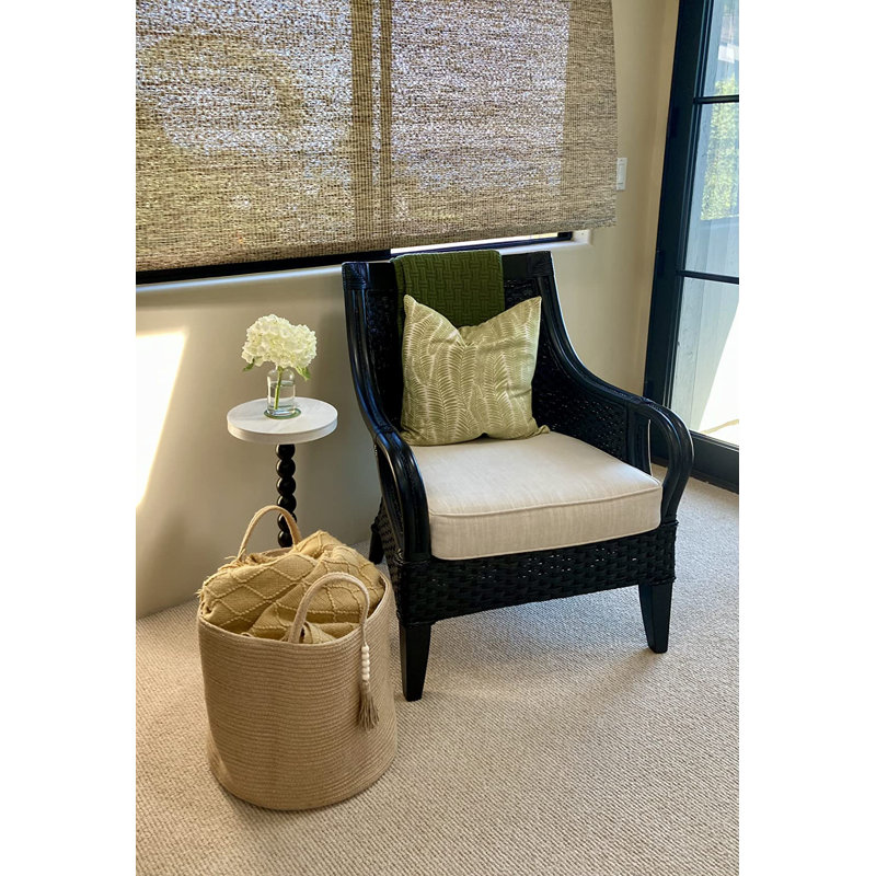 Contemporary Side Table with Black Base and Top Pedestal Small End Table Side Table