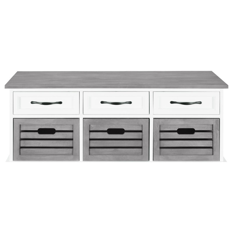 White And Weathered Grey 3-Drawer Storage