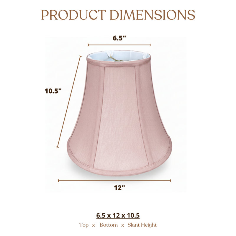 Abat-jour de base Royal Designs, Inc., H 10,5 po x l 12 po x P 12 po, Rose