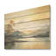 River River In Minimal Canada - Art montagnard sur bois de pin naturel-101403434