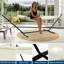 2-Person Outdoor Hammock with Iron Frame Stand, Portable and Lightweight, 475Lb Capacity, Durable Polyester Net Bag and Quilted Cotton Rope Cushion, Perfect for Garden, Camping, and Relaxation-382244694