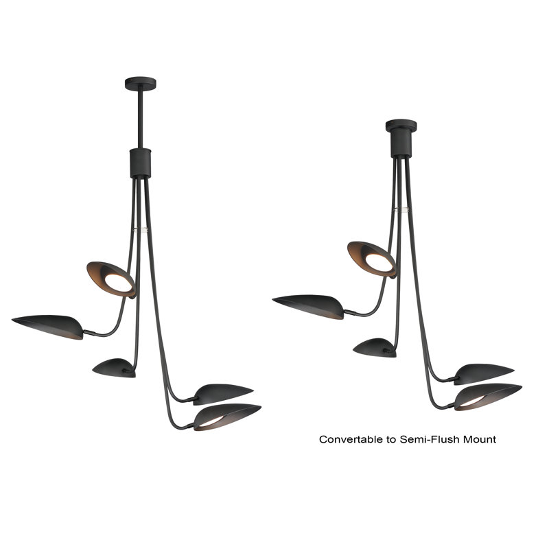 Inge 5 Light Dimmable LED Plug-in Pendant