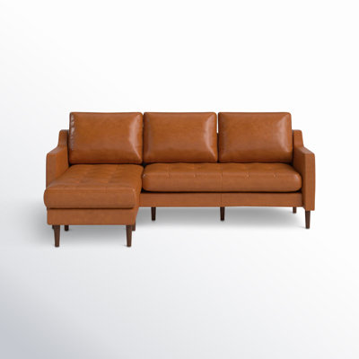 Daylen 2 - Piece Genuine Leather Reversible L-Sectional