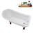 58" Streamlin Clawfoot Tub,Tray,Drain, Clawfeet-101628930-102219864