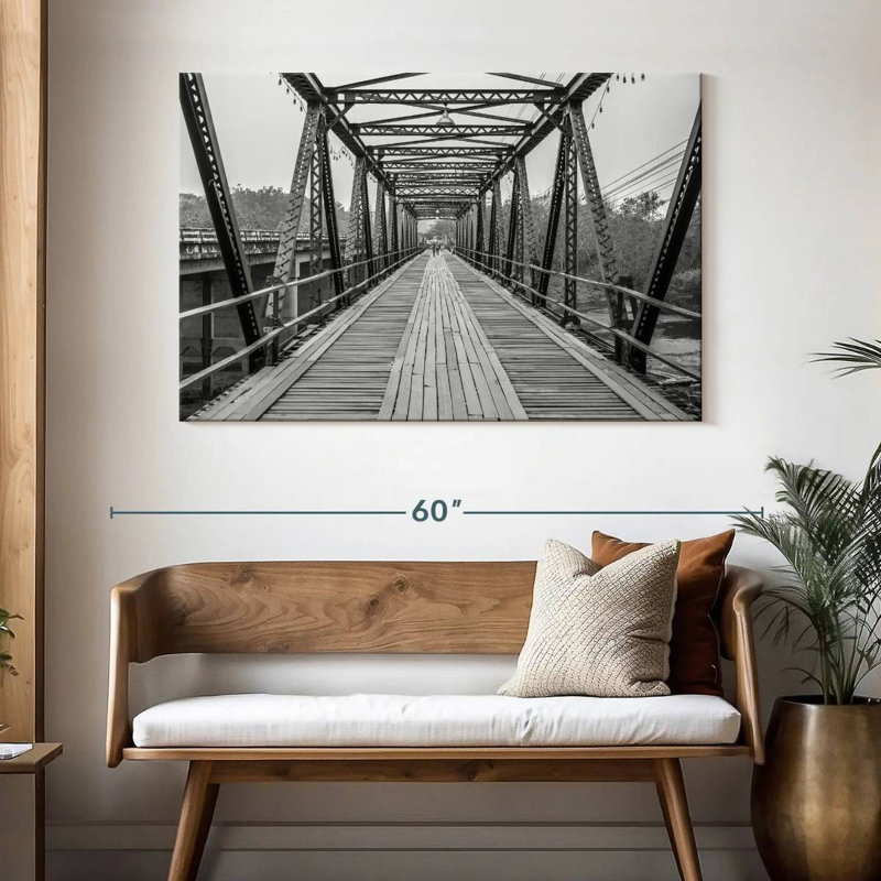 Lilie, pont commémoratif de paiement, BW, H 32 po x l 48 po