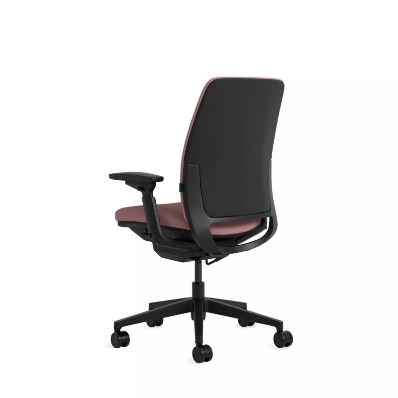 Steelcase Amia Ergonomic Task Chair, Pink Lemonade, Carpet, Black