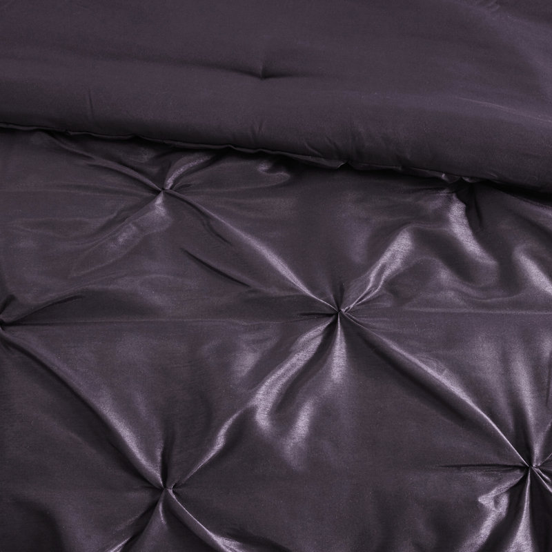Édredon très grand prune - 7 pièces avec jupe de lit, Édredon de très grande taille et 6 pièces suppl, Prune