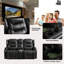 Canapé inclinable de 66,9 po de largeur avec console, haut-parleur Bluetooth et lumières DEL-1690683341