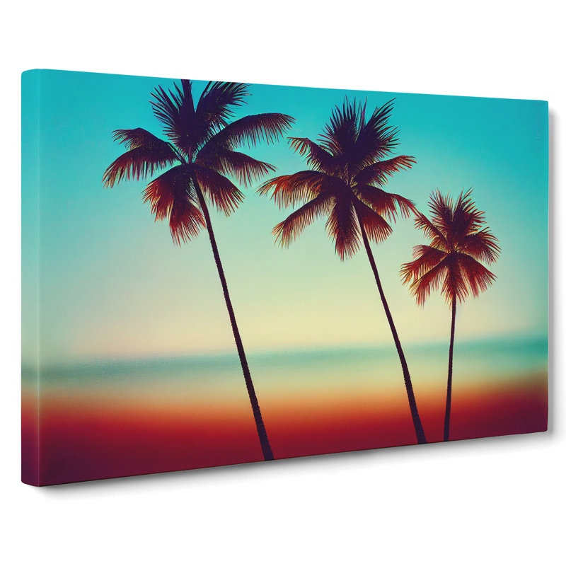 Classic Palm Trees - Wrapped Canvas, 35cm H x 50cm W x 3cm D