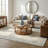 Melby Ivory/Stone Blue Contemporary Abstract Power-loomed Indoor Area Rug-1416742753