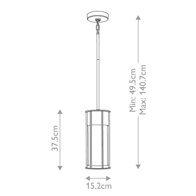 Arvel Outdoor Pendant, Brass