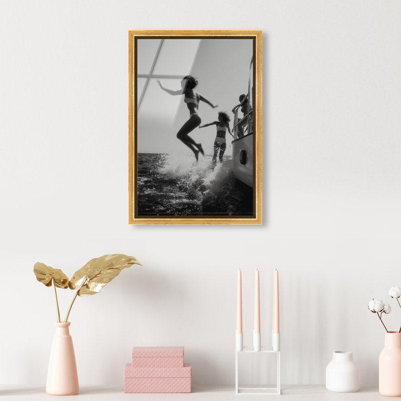 Liquid Gravity Print by Oliver Gal, 25"H x 17"W, Gold Floater Frame