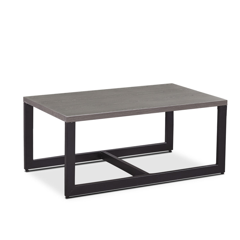 Nazime Rectangular 47" L x 26" W Outdoor Steel Coffee Table, Gray