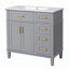 Meuble-lavabo moderne avec lavabo en céramique et plusieurs options de rangement pour une fonctionnalité accrue-113754338