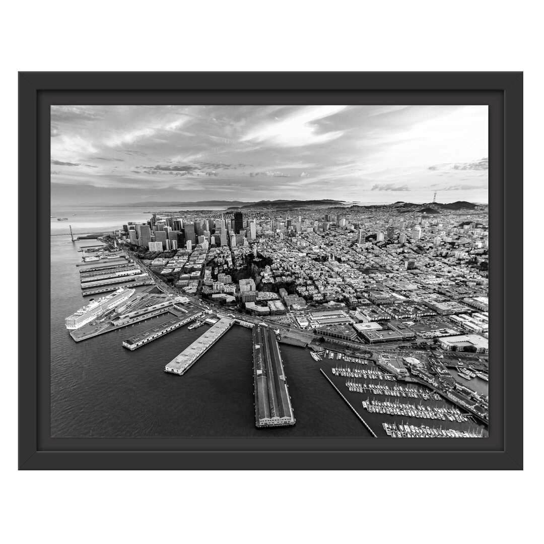 Gerahmtes Wandbild San Francisco B&W