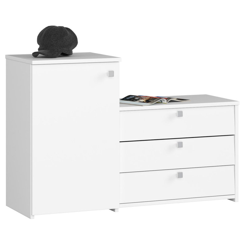 Ferguson 17 Pair Shoe Storage Cabinet, White