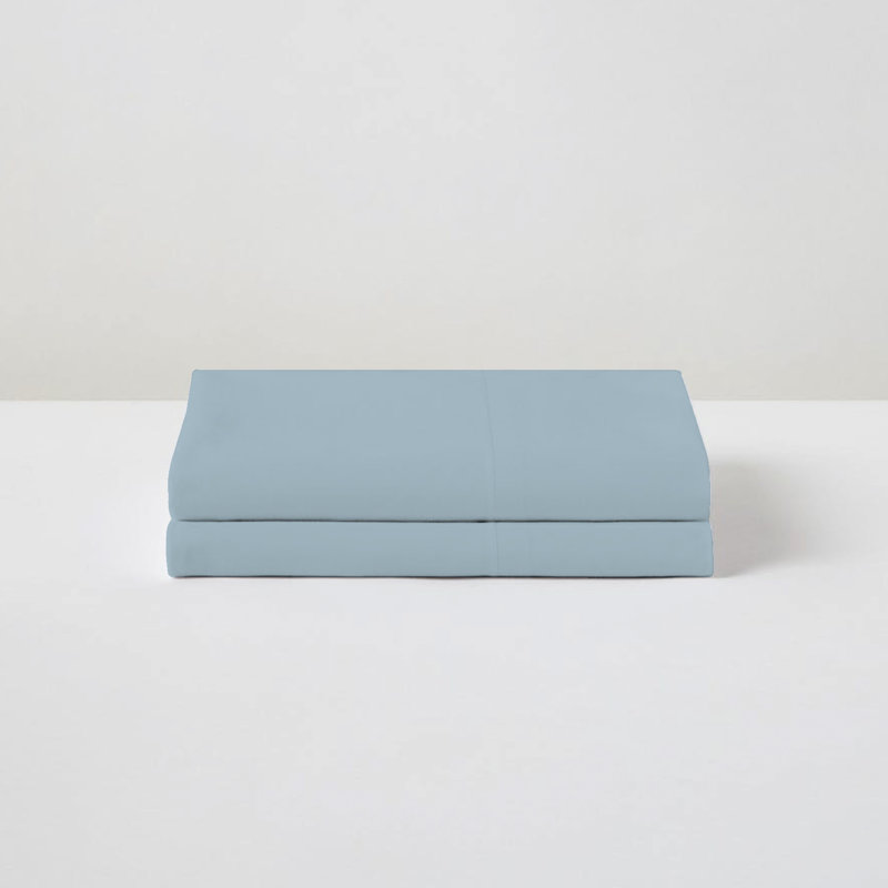 Hedvall 300TC 100% Organic Cotton Percale Pillowcases, Aqua