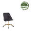 Chaise de bureau en velours Auman-729940704