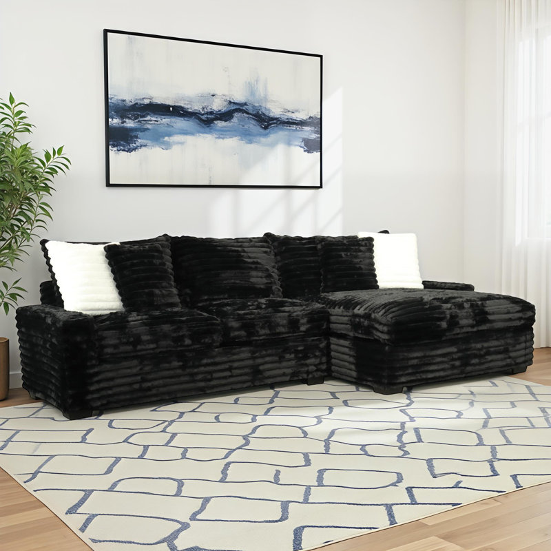 Canapé modulaire Gus Cuddler, Noir, noir, noir, noir